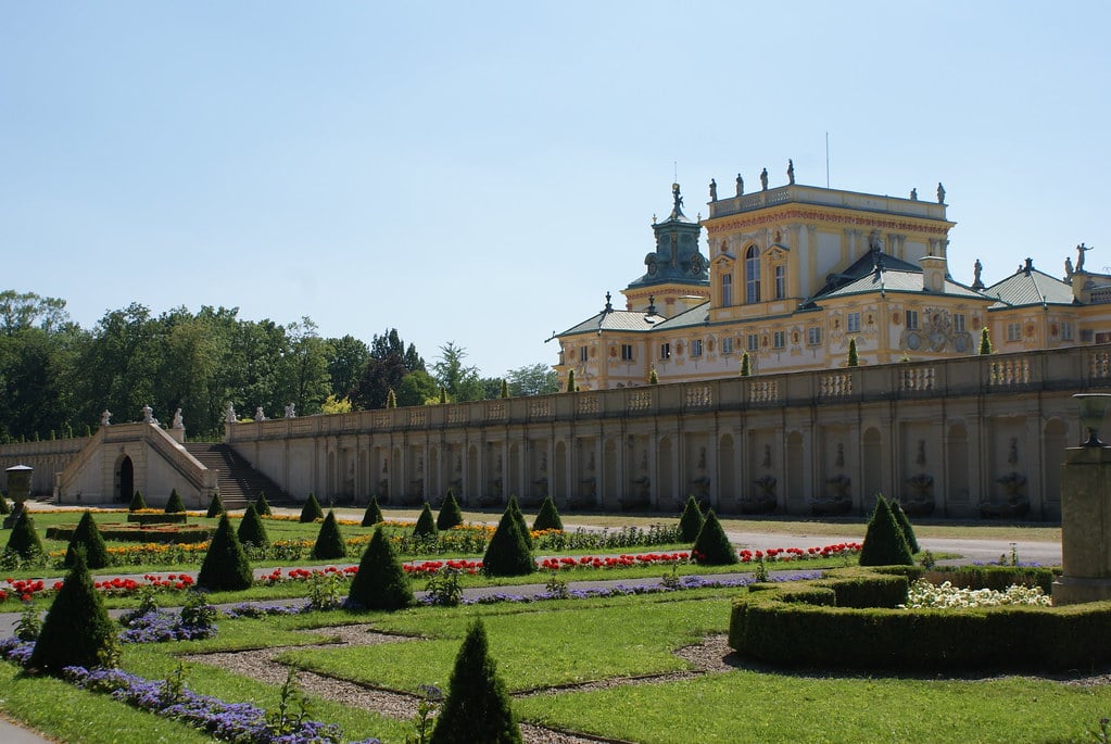 Jardin baroque du parc de Wilanow à Varsovie.