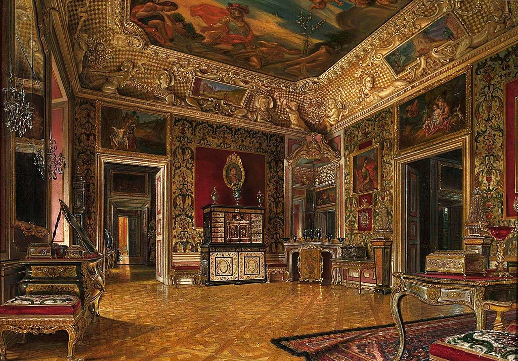 Chambre de la reine dans le Palais de Wilanow à Varsovie - Toile de Gryglewski