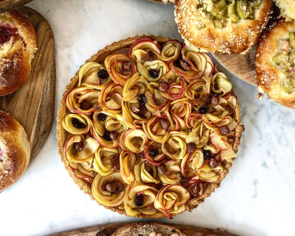 Tarte aux pommes au Palce Lizac à Varsovie.