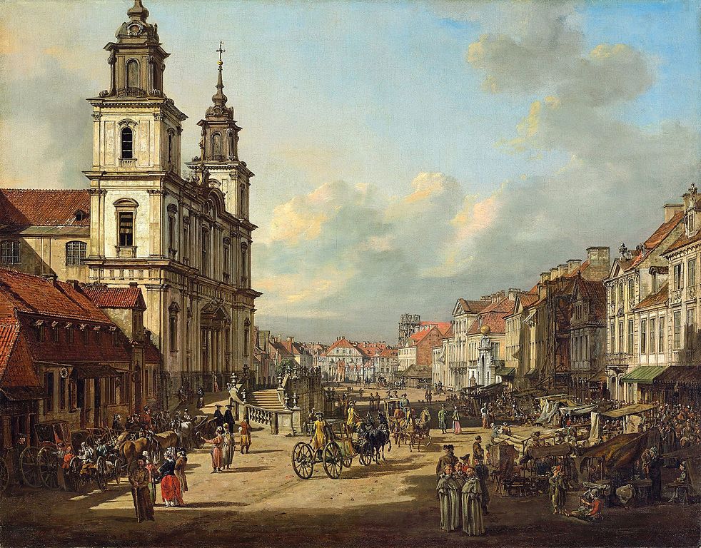 Eglise de la Sainte Croix à Varsovie par Bernardo Bellotto.