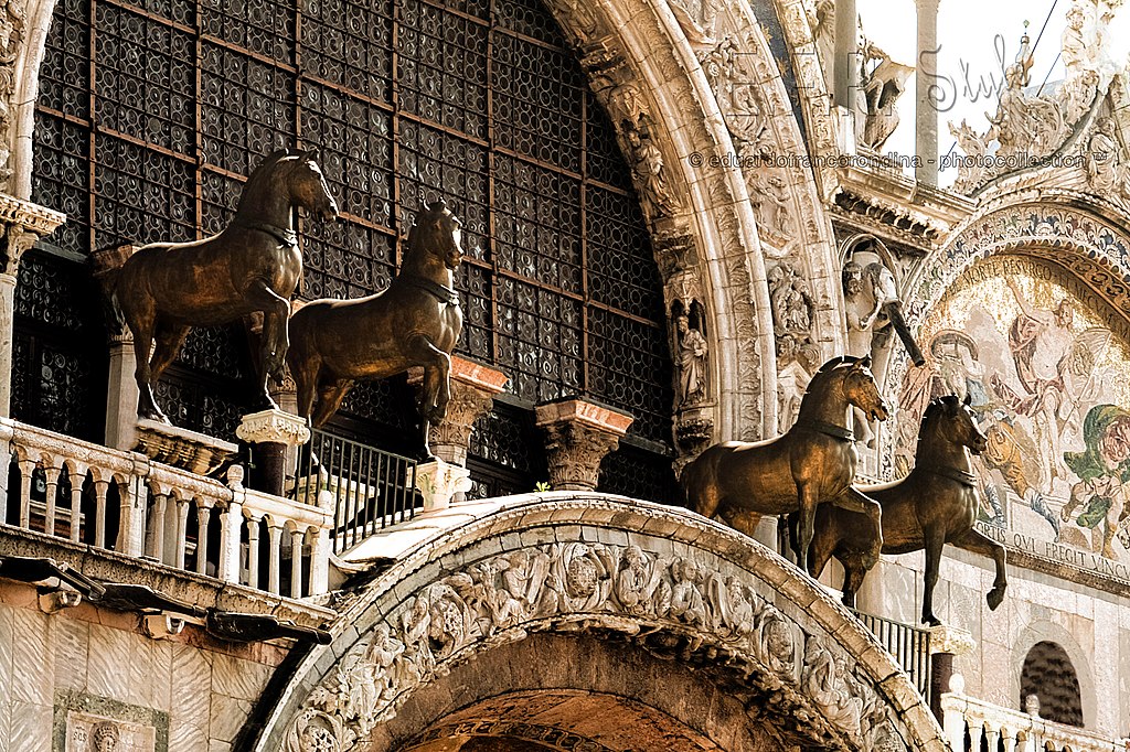 Chevaux de la Basilique de Saint Marc à Venise - Photo de Franco Rondina