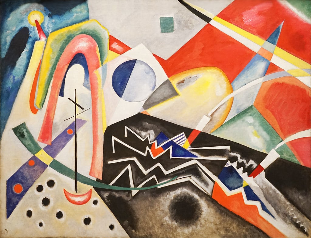 "Zig Zag blancs" de Vassily Kandinsky au Musée d'art moderne Ca' Pesaro de Venise - Photo de Dalbera