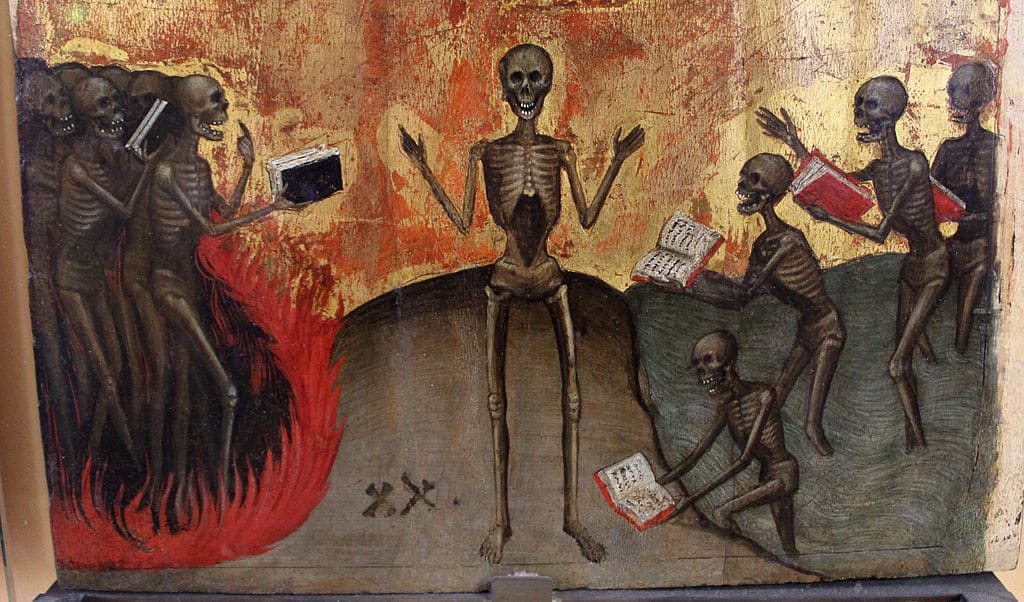 Peinture de Jacobello Alberegno dans le musée de la Gallerie dell'accademia à Venise