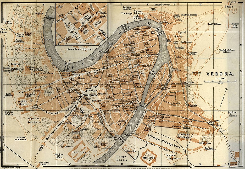 You are currently viewing Carte de Vérone (Italie) : Lieux incontournables, sympas & insolites