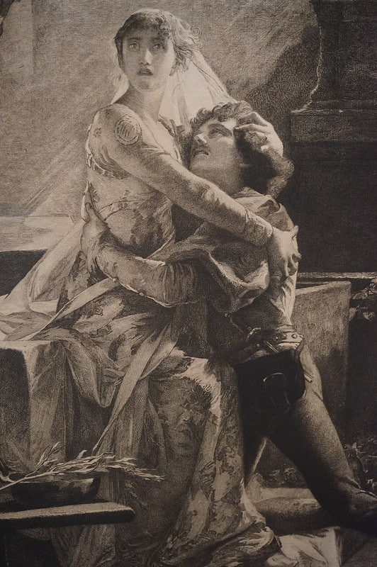Roméo et Juliette dans le Musée d'art moderne.