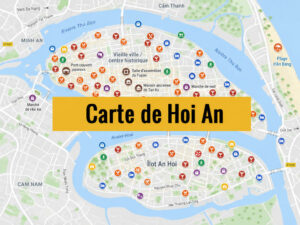 Carte d&rsquo;Hoin An / Da Nang au Vietnam : Tous les lieux du guide