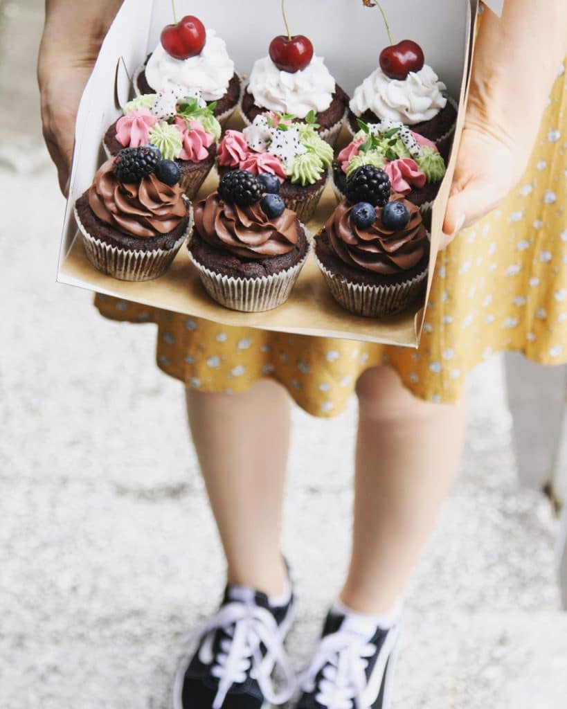 Café et patisserie vegan Chaika à Vilnius.