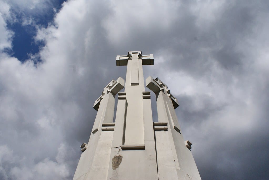 Sur la colline des trois croix à Vilnius.