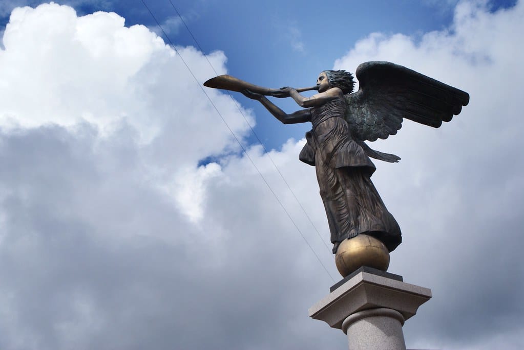 L’ange d’Uzupis à Vilnius.