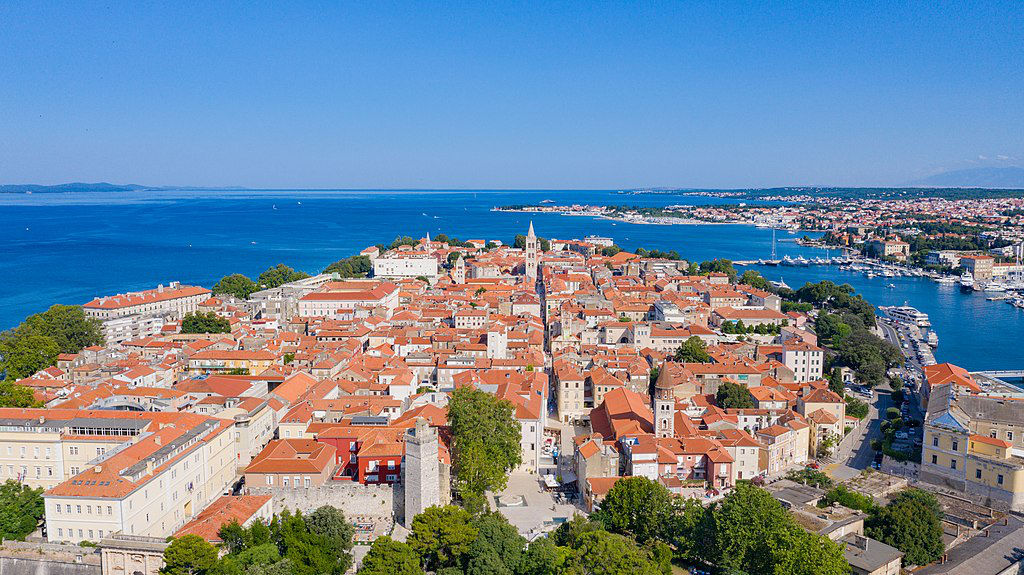 Vue aérienne de la vieille ville de Zadar -Photo de Dronepicr -Licence CC by 2.0