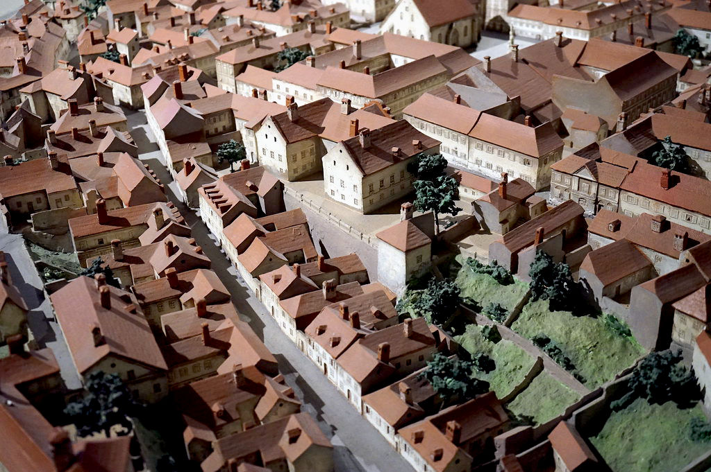 Maquette du centre historique de Zagreb au musée d'histoire de la ville.