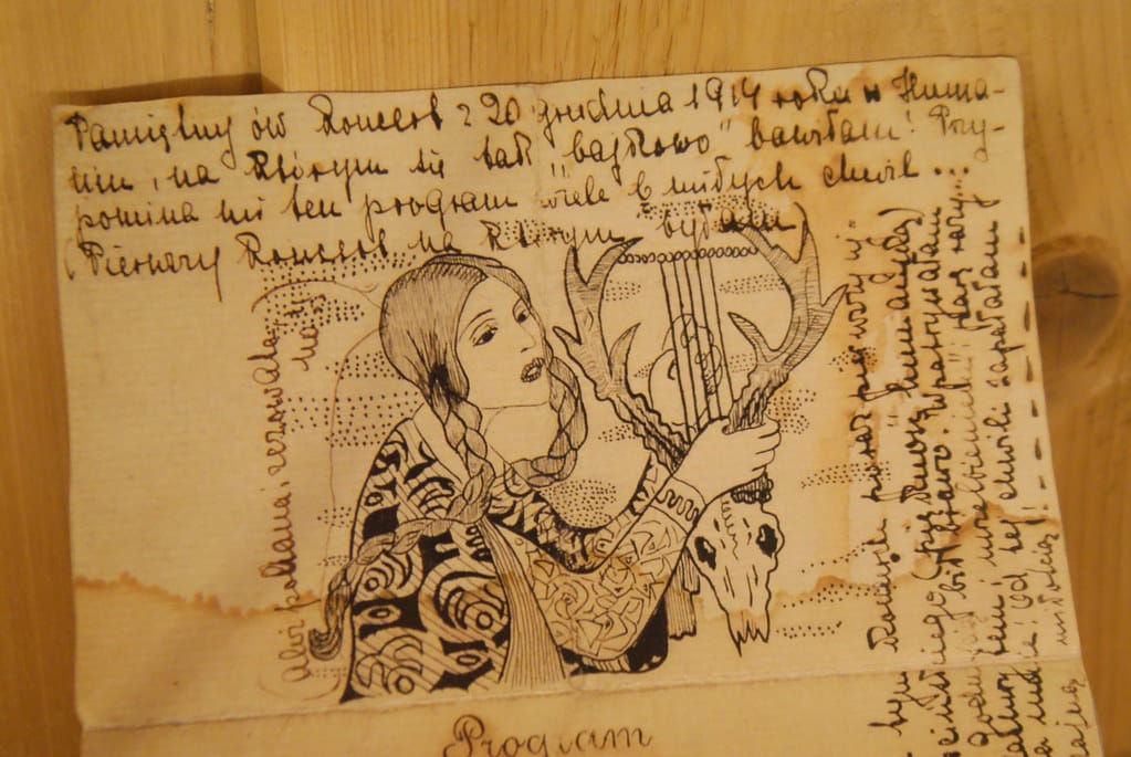 Dessin de la femme à la harpe – Willa Atma.