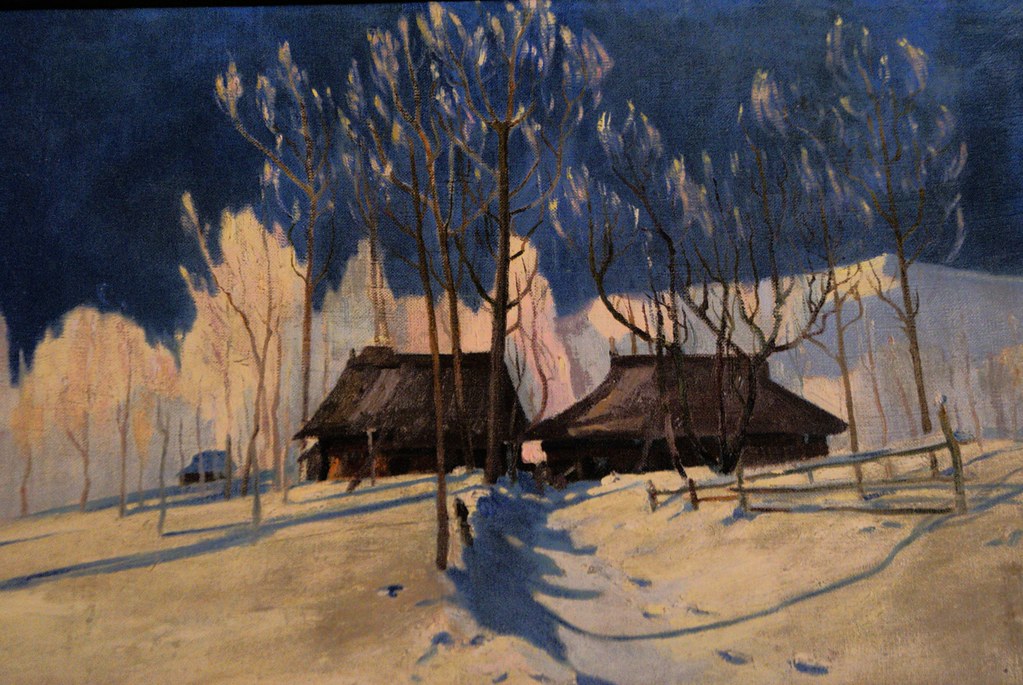 Paysage enneigé sous le pinceau d’un artiste de la Mloda Polska. Musée Oksza à Zakopane.